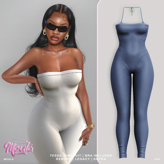 Moula. - Tessa Jumpsuit - Blue