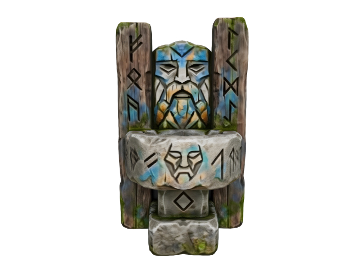 HB: Ancient Rune Water Fountain Basin FuLL PERM