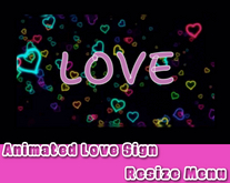  ★★★★★~ LOVE HEARTS -Animated Love Sign - Resize Menu