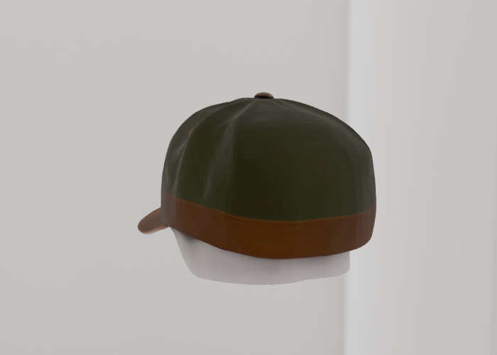 baseball cap sitting on a window sie