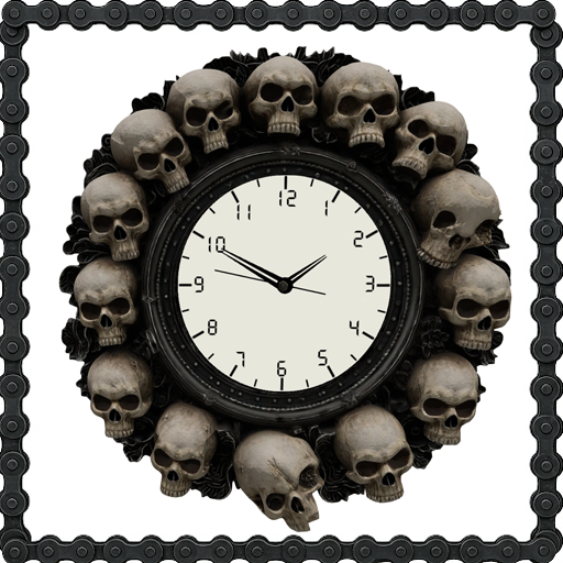Gothic Skull Clock,Skull Clock,clock