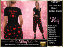 *BSASSY* HAS MY HEART OUTFIT COTTON