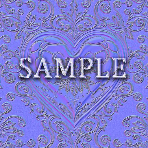 [ Baroque Heart Metal Seamless 01 ] Normal Map