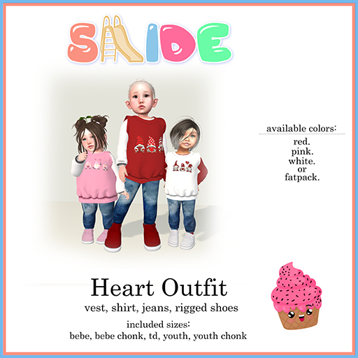 {Slide} Heart Outfit Fatpack