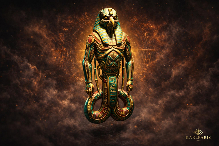 Egypt Alien 4 Statue – Ancient Serpent Deity Mythic Sculpture Decor