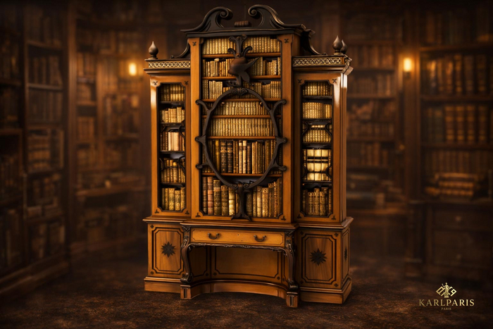 Antique Library Cabin – Rustic Reading Room & Retreat Decor