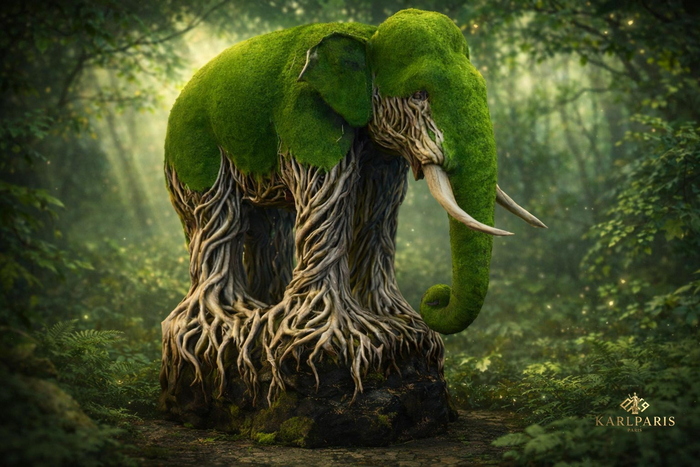 Nature’s Sentinel Sculpture – Guardian Forest Decor