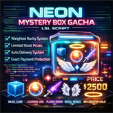 Neon Mystery Box Gacha LSL Script – Weighted Rarity, Limited Stock, Auto-Pay System (Full Perm)