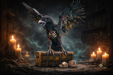 Cursed Raven Statue – Dark Horror Fantasy Creature Sculpture