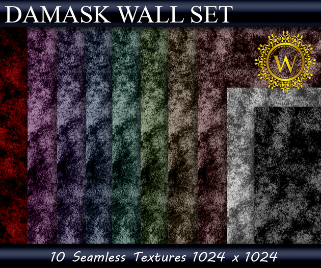 Damask Wall Set Textures