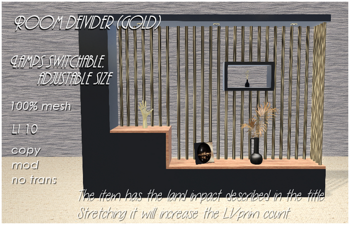 Room divider (gold)