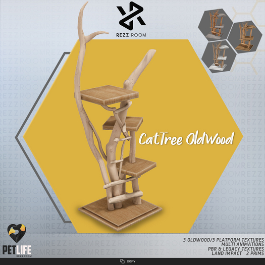 [Rezz Room] Box Sphynx Cat - CatTree OldWood