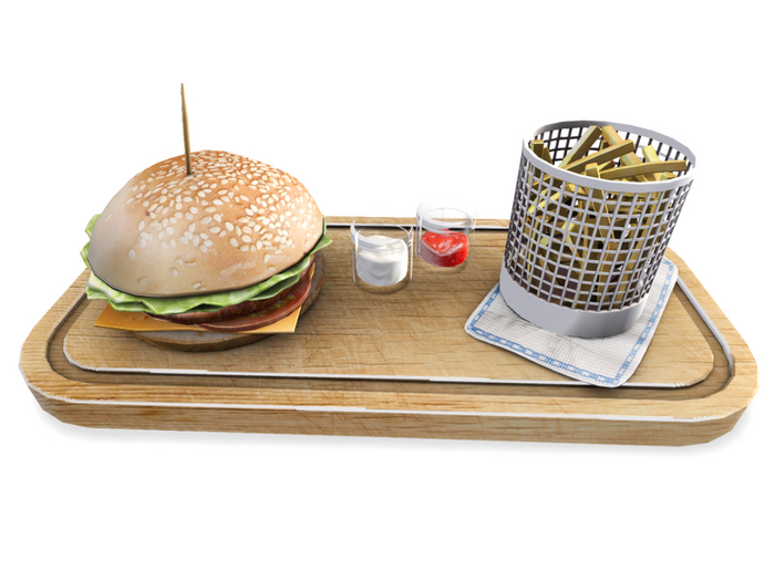 21 ionic : Veggie Burger & Fries