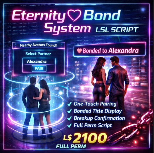 Second Life Marketplace - Eternity Bond LSL Script – Couple Pairing ...