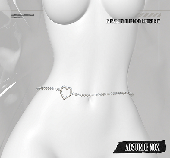 Absurde Nox - Chain Heart // Silver