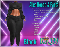 [R39] Alice Hoode & Pants-Black