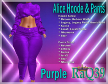 [R39] Alice Hoode & Pants-Purple