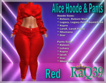 [R39] Alice Hoode & Pants-Red