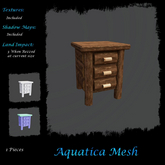 Aquatica Mesh - AM026275 Log Cabin Bedside Table