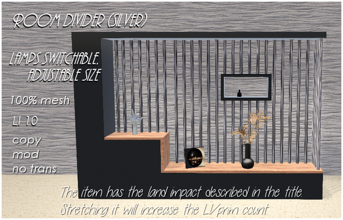 Room divider (silver)