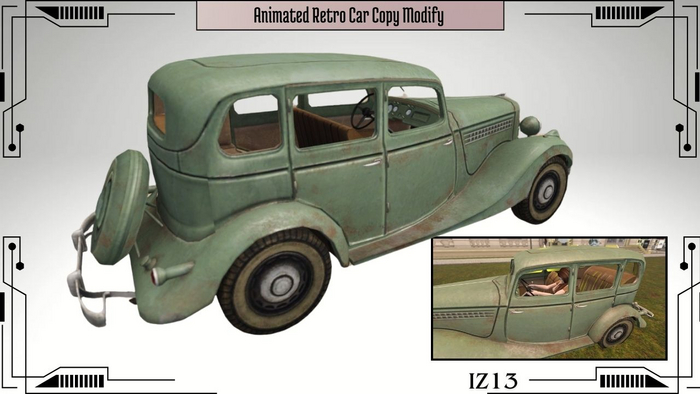 Animated Retro Car Copy Modify