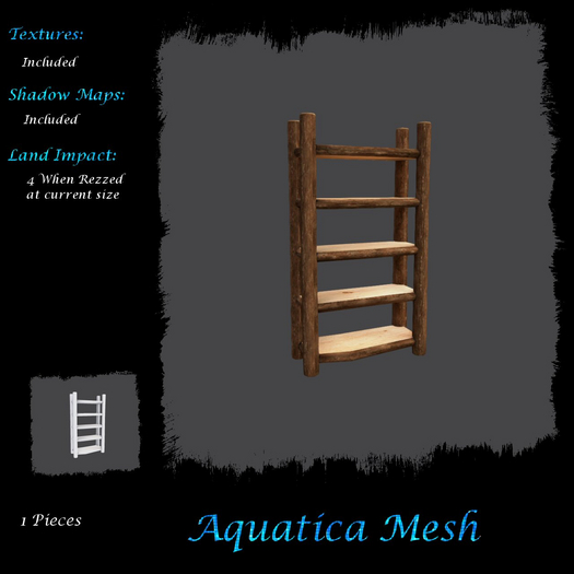 Aquatica Mesh - AM026276 Log Cabin Bookcase