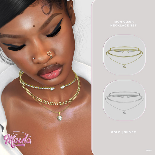 Moula. Mon Coeur Necklace Set - G&S