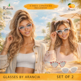 GLASSES - FLOWERS / WHITE - REBIRTH, MAITREYA, LEGACY, BELLEZA