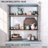 DD Willow Wall Hutch-Blue