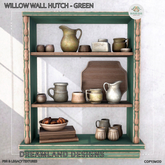 DD Willow Wall Hutch-Green