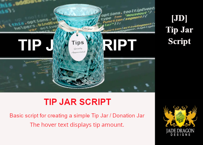 [JD] - Tip Jar Script - Full Permissions