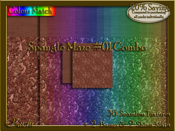 Spangle Maze #01 COMBO Texture Bundle