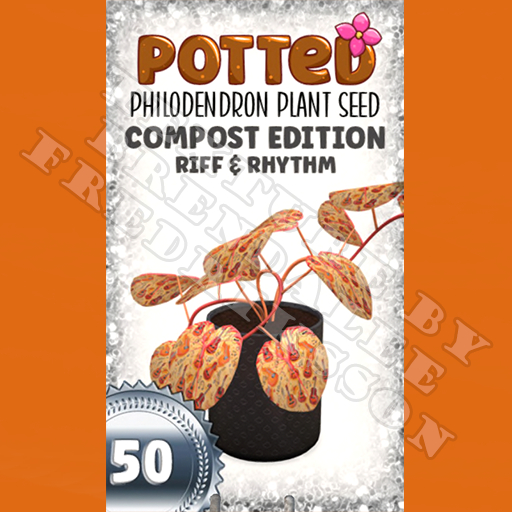 Potted: Philodendron Seed: CE Riff and Rhythm (ACTUAL PLANT SEED) - 50 Compost Edition 