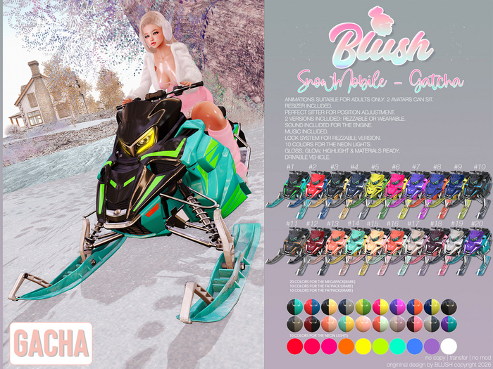 BLUSH - SnowMobile - Gacha - Single Color #1