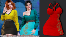 *BRILLANCIA* - Set Wendy dress red