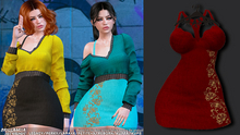 *BRILLANCIA* - Set Wendy dress maroon