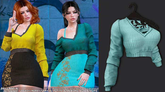 *BRILLANCIA* -Set  Wendy top teal