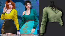 *BRILLANCIA* -Set  Wendy top green