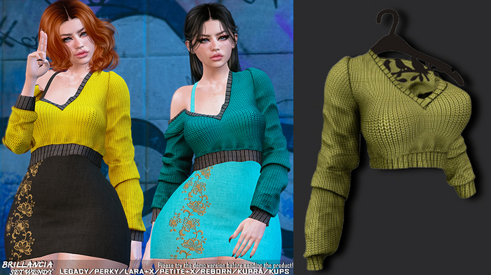 *BRILLANCIA* -Set  Wendy top moss