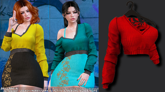 *BRILLANCIA* -Set  Wendy top red
