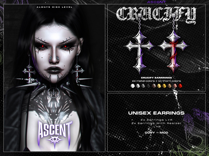 ASCENT - Crucify Earrings 2.0