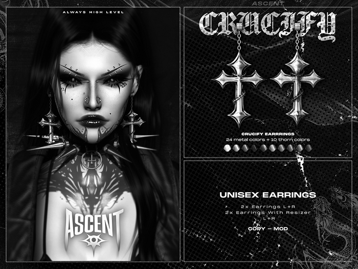 ASCENT - DEMO Crucify Earrings