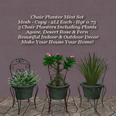 Chair Planter Mint Set1