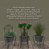 Chair Planter Steel Set1