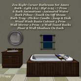 Zen Right Corner Bathroom Set Azure1