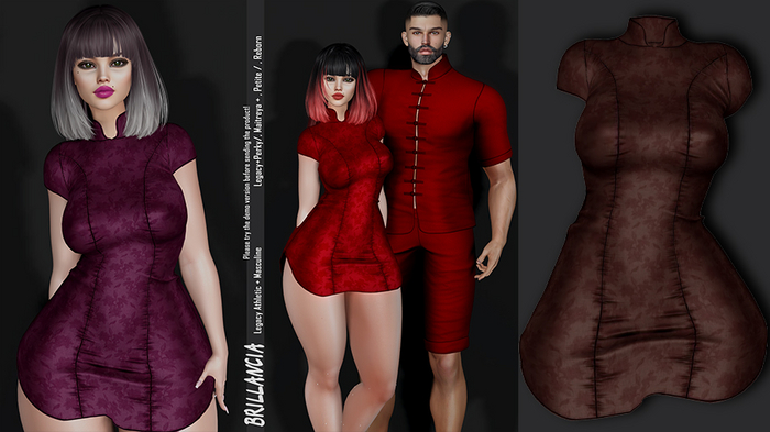 *BRILLANCIA  - DRESS  KEIKO / brown  /