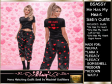 *BSASSY* HAS MY HEART OUTFIT SATIN