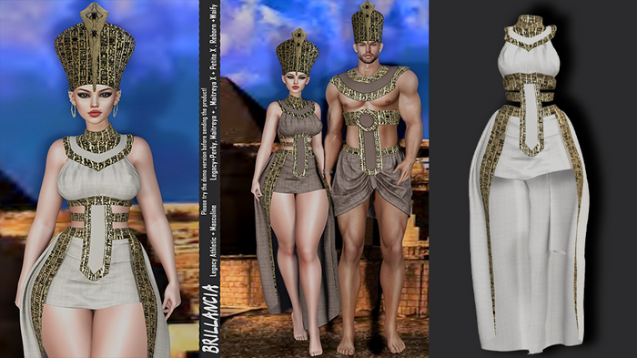 *BRILLANCIA -NEFERTITI  SET / white /