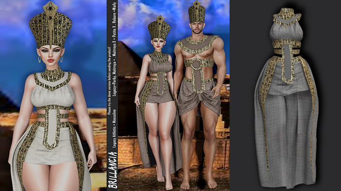 *BRILLANCIA -NEFERTITI  SET / grey /