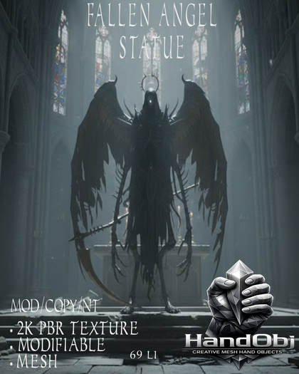 "HandObj" Fallen Angel Statue (unpack)